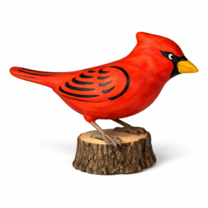 Wooden Cardinal Bird