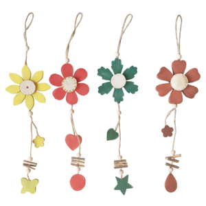 Hand-Painted Flower Charms